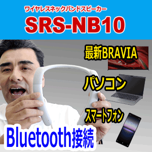 sony ソニー　肩掛け型　スピーカー　SRS-NB10　ワイヤレス　ネックバンド