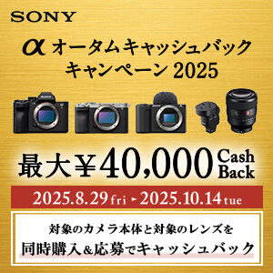 sony ソニー　α　一眼カメラ　VLOGCAM　ZV Cinema Line キャッシュバック　キャンペーン